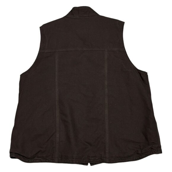 CARHARTT Canvas Sherpa Fleece Lined Winter Outdoor Womens Work Vest Womens XL - Picture 3 of 5